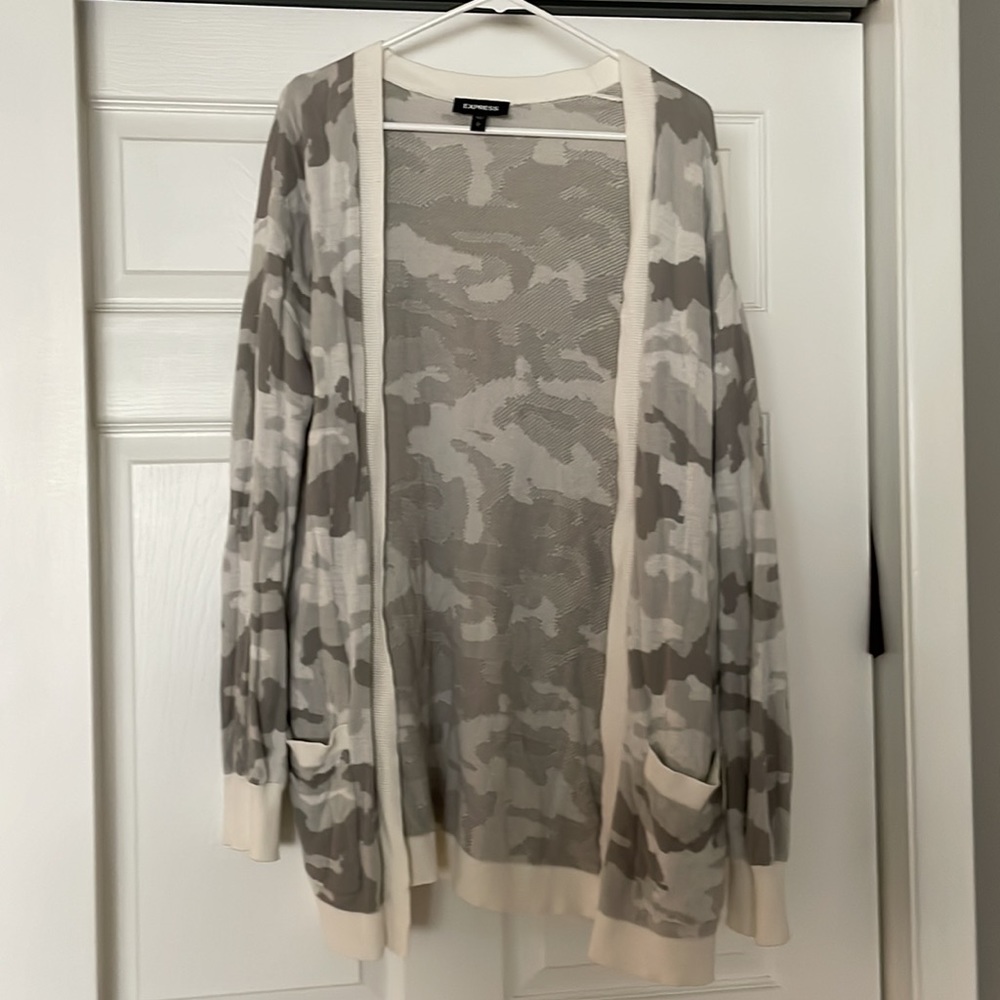 Express cardigan grey cami size medium